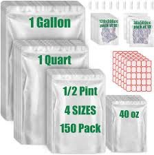 sizes of Mylar bag