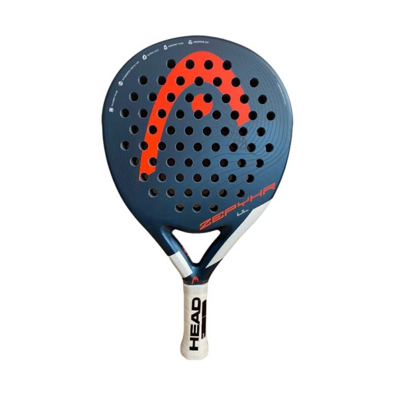 HEAD Graphene 360 Zephyr UL Padel Racket in black and red with Graphene 360 frame and lightweight construction for intermediate players
