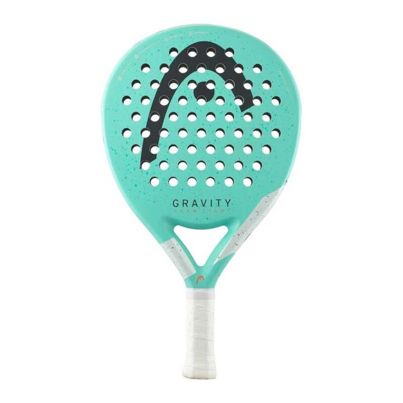 Head-Gravity-Team-Lite-Padel-Racket HEAD Gravity Team Lite Padel Racket close-up showing fiberglass surface, Control Foam core, and lightweight frame designed for precision play