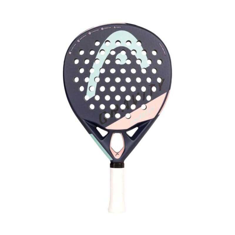 HEAD Gravity Motion 2023 Padel Racket close-up featuring lightweight graphite surface and round control shape