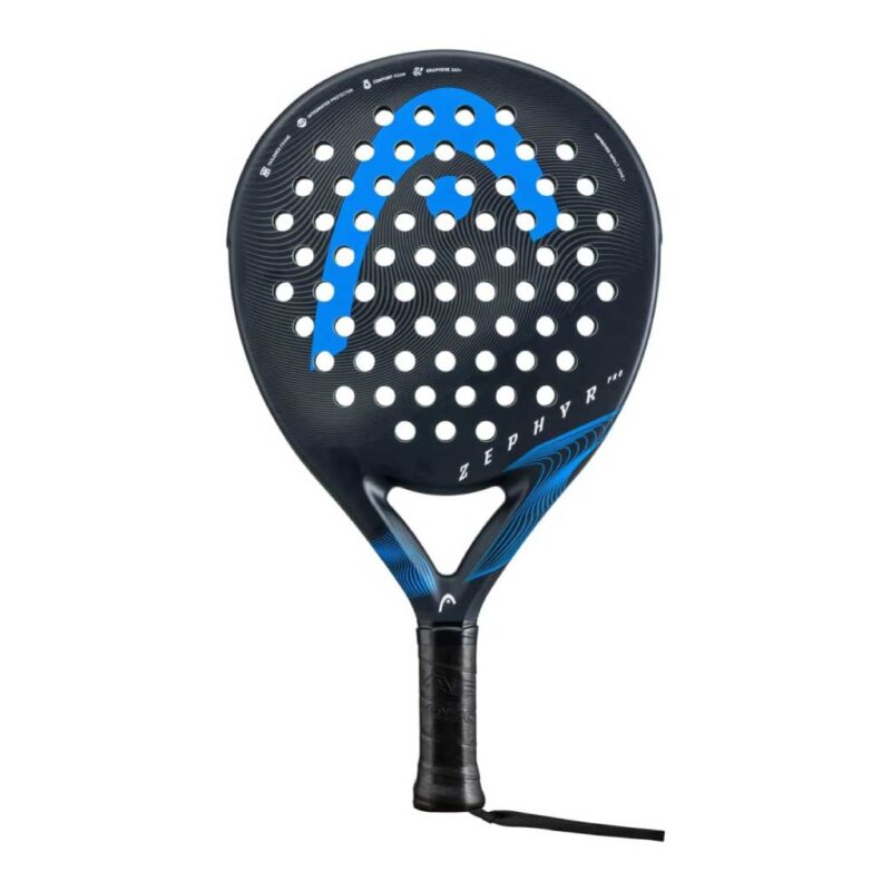 HEAD Zephyr Pro Padel Racket showing round shape and Graphene 360+ frame for lightweight control and versatile performance