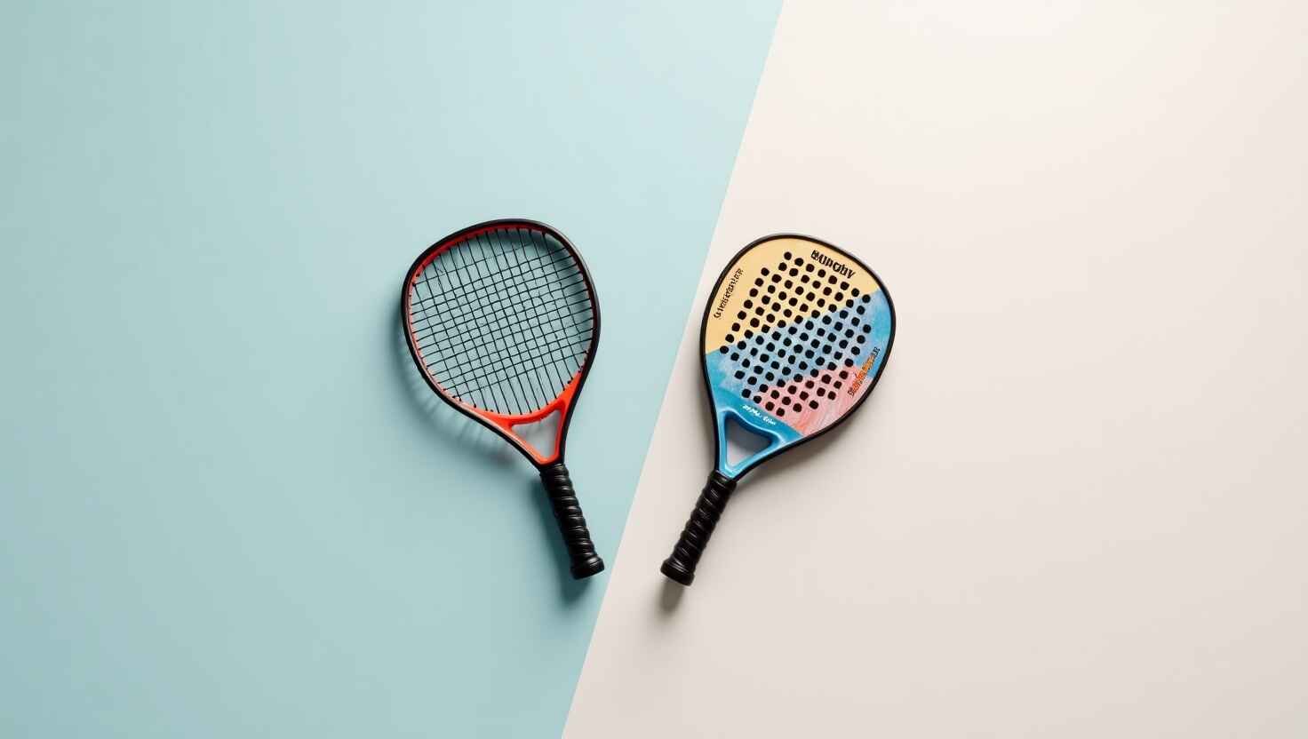 Tennis racket vs. padel racket comparison – key differences in design