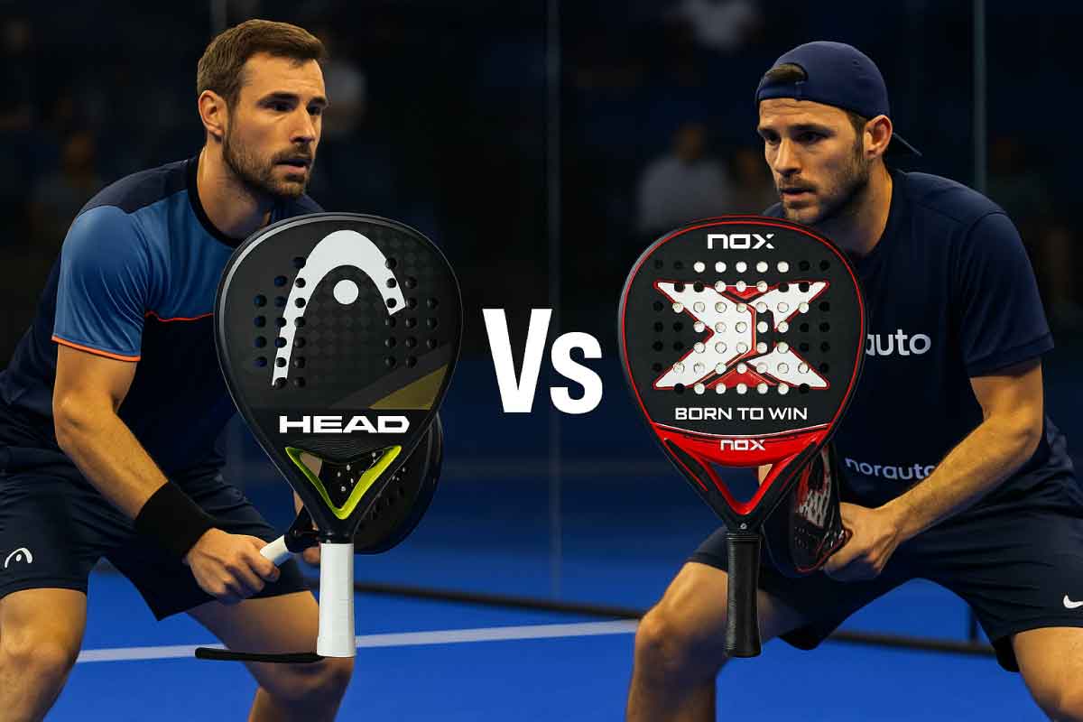 Head vs Nox: Which Padel Racket Brand is Best for You in 2025? 1 Head vs Nox Padel Rackets comparison with professional men players