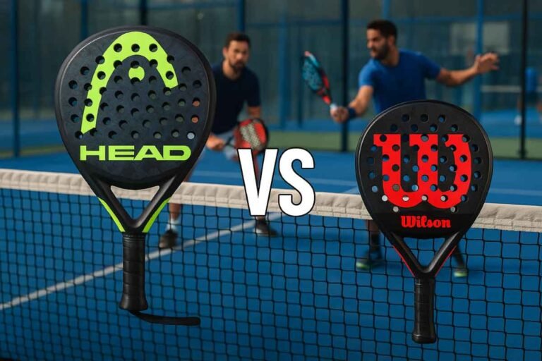 Head vs Wilson: Which Padel Racket Brand is Better in 2025? 5 Head vs Wilson padel rackets side-by-side on court