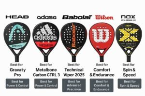Home 42 Top 5 best padel rackets for professional players in 2025 with features like control, power, and speed