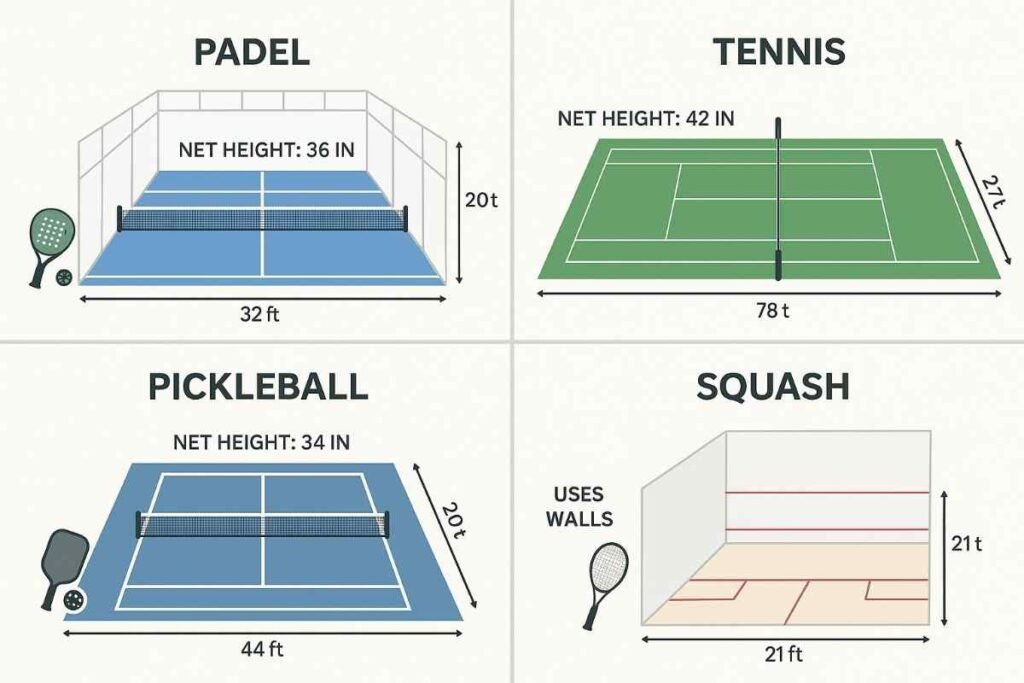 Confusion Between Padel and Pickleball or Tennis