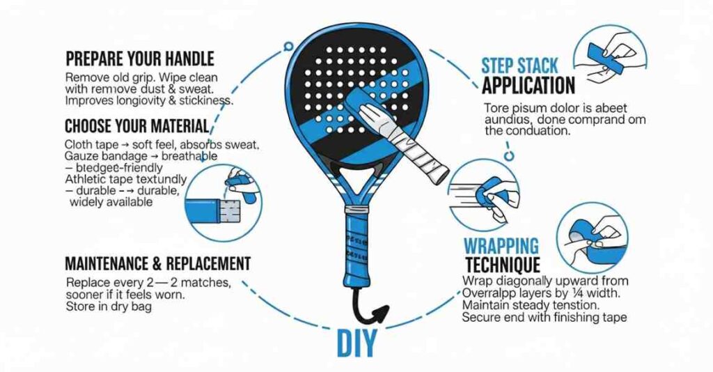 DIY Padel Accessories: Custom Grips & Protectors Guide 2025 4 DIY Over grip Step by Step Guide
