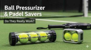 Padel ball pressurizer and ball saver extending ball life