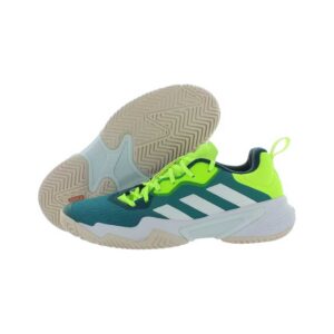 Close-up of the durable herringbone sole on the Adidas Womens Barricade Padel Shoes