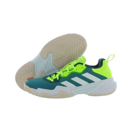 Close-up of the durable herringbone sole on the Adidas Womens Barricade Padel Shoes